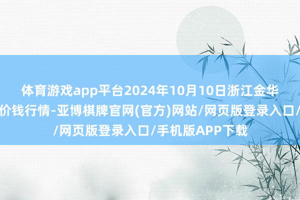 体育游戏app平台2024年10月10日浙江金华农产物批发阛阓价钱行情-亚博棋牌官网(官方)网站/网页版登录入口/手机版APP下载